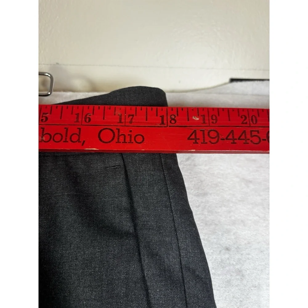 Kenneth Cole Reaction Dress Pants Mens 36x33 Charcoal Gray Straight‎ Leg Slacks
